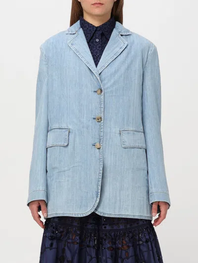 Ermanno Scervino Blazer Jacket In Gnawed Blue