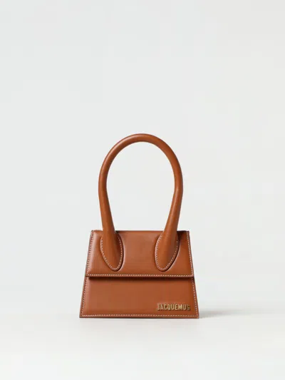 Jacquemus Luxury Handbag   Mini  Bag In Light Brown Leather