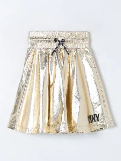 Dkny Kids'  Girls Gold Metallic Skirt In Brown