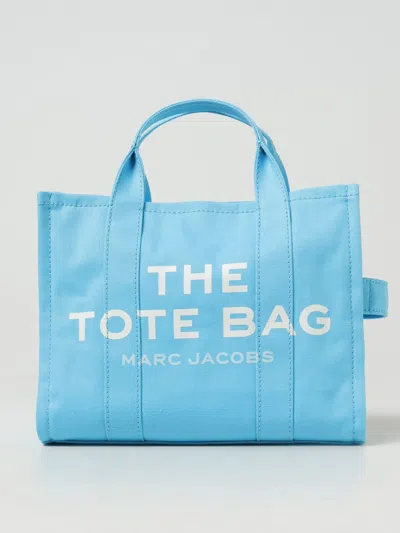 Marc Jacobs The Medium Canvas Tote Bag In Gnawed Blue