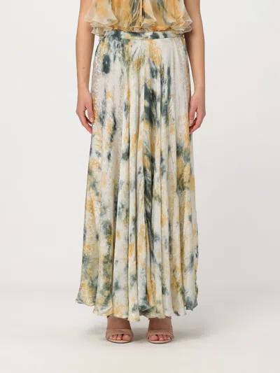 Mes Demoiselles Ina Tie-dye Maxi Skirt In Yellow