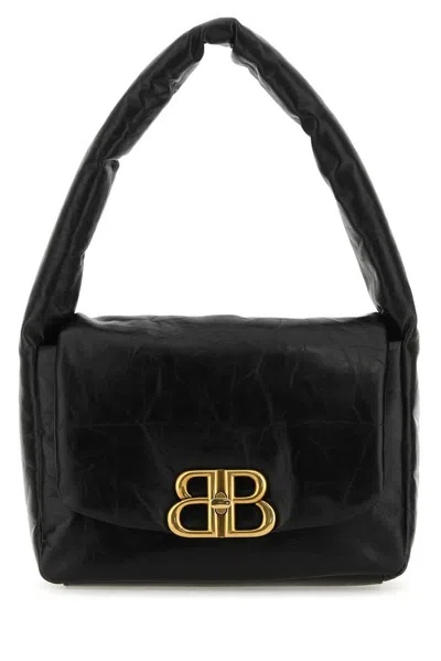 Balenciaga Small Monaco Shoulder Bag In Black