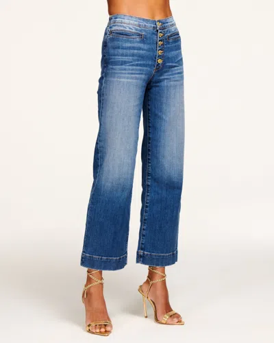 Ramy Brook Angela Cropped Wide Leg Jean In Aged Wash