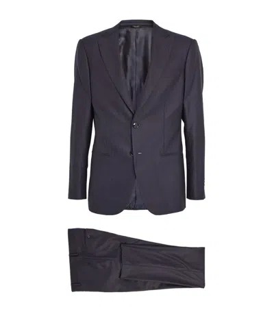 Giorgio Armani Pinstripe Single-breasted Two-piece Suit In Grey