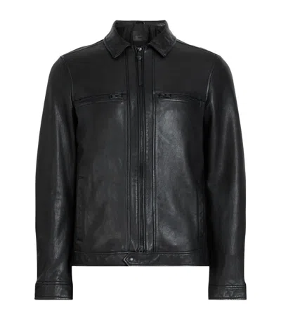 Allsaints Leather Luck Jacket In Black