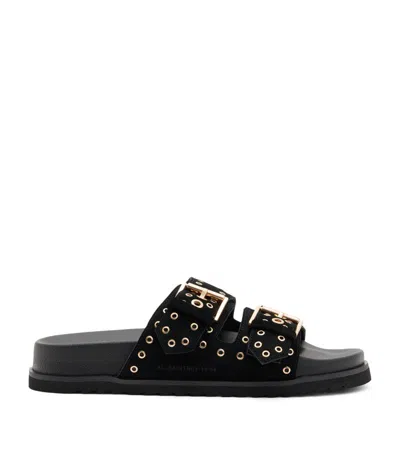 Allsaints Leather Khai Sandals In Black