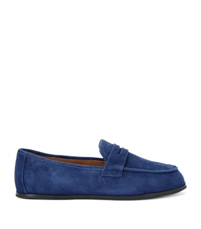 Age Of Innocence Kids' Suede Ryan Loafers In Navy