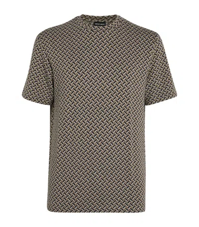 Giorgio Armani Geometric Print T-shirt In Multi