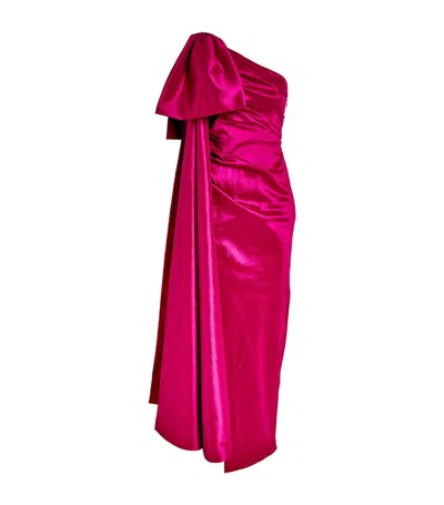 Rachel Gilbert Bow-detail Alessandra Gown In Fuchsia