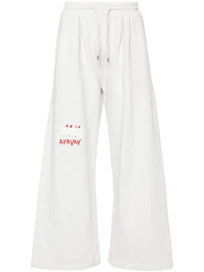 Avavav Logo-print Cotton Track Trousers In White