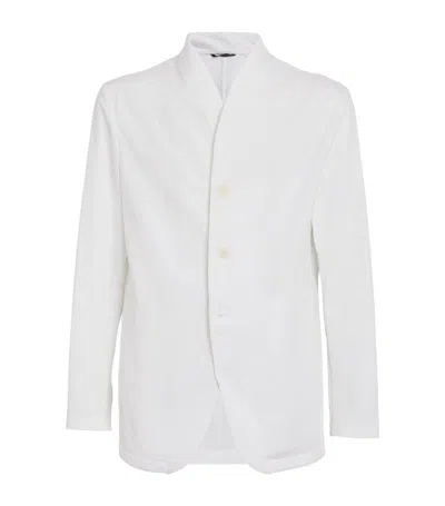 Giorgio Armani Cotton Blend Blazer In White