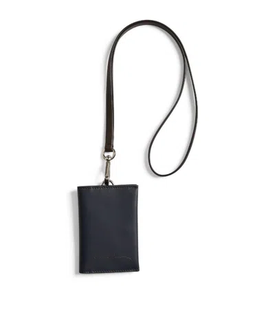 Giorgio Armani Leather Bi-fold Card Holder In Multi