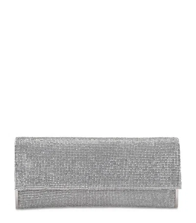 Benedetta Bruzziches Kate Rhinestone-embellished Clutch Bag In Silver