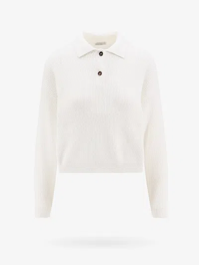 Brunello Cucinelli Woman Polo Shirt Woman White Polo Shirts