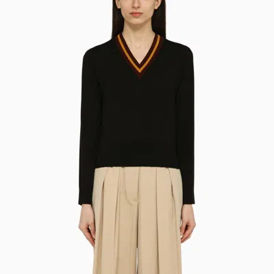 Dries Van Noten Black Wool Sweater Women