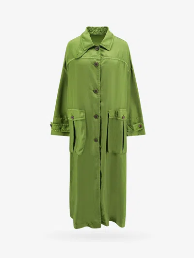 Dries Van Noten Woman Reston Woman Green Coats