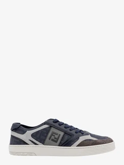 Fendi Man Step Man Grey Sneakers In Gray