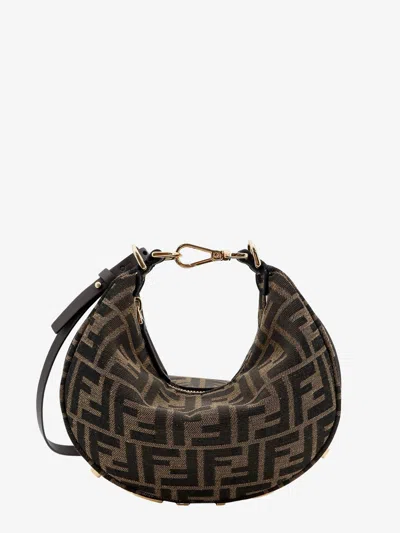 Fendi Woman Graphy Mini Woman Brown Handbags