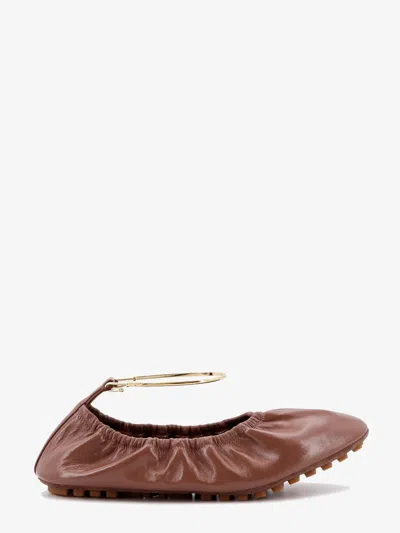 Fendi Woman Filo Woman Brown Ballerinas