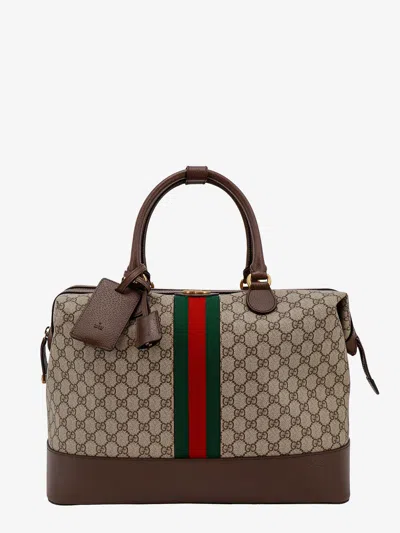 Gucci Man Savoy Man Beige Travel Bags In Cream