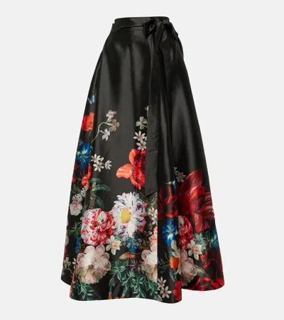 Camilla Floral A-line Maxi Skirt In Multi