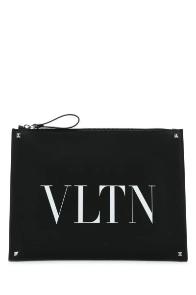 Valentino Garavani Man Clutch In Black