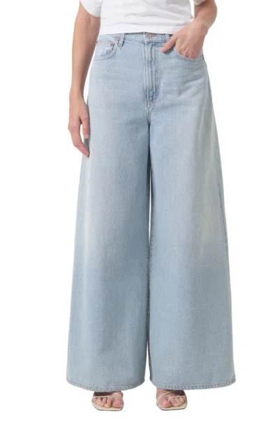 Agolde High-waisted Wide-leg Jeans In Blue