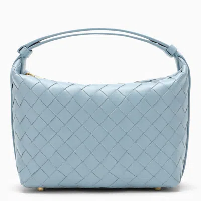 Bottega Veneta Wallace Mini Leather Shoulder Bag In Light Blue