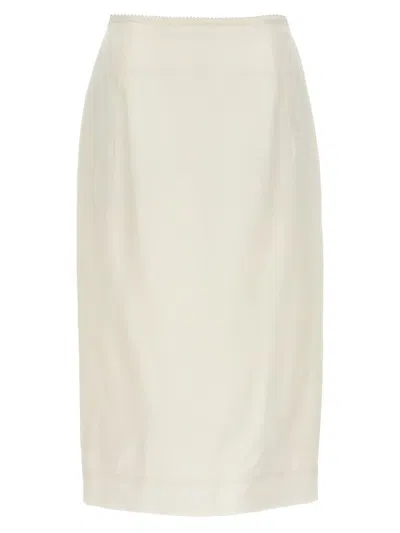 N°21 Silk Longuette Skirt Skirts White