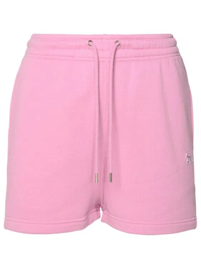 Maison Kitsuné Pink Cotton Shorts In 粉色