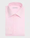 Stefano Ricci Men's Cotton Check Dress Shirt In White Pink