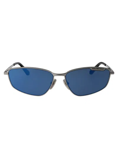 Balenciaga Sunglasses In 003 Ruthenium Ruthenium Blue