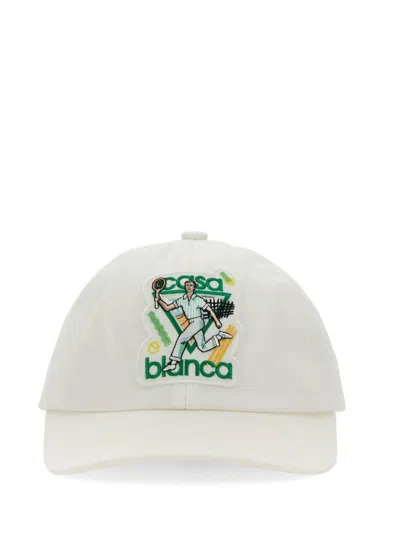 Casablanca Baseball Hat With Logo In White