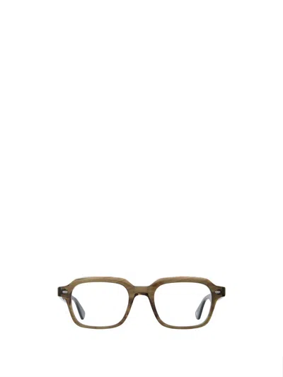 Garrett Leight Eyeglasses In Olive Tortoise