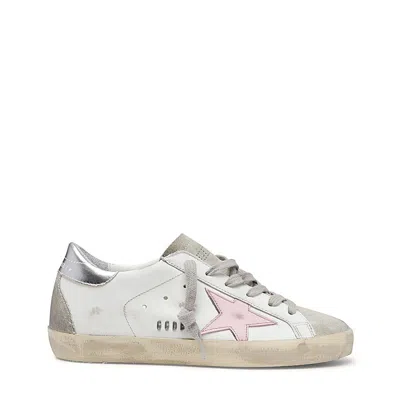 Golden Goose Sneakers In White/ice/orchid Pink/silver