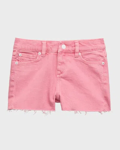 Dl1961 Kids' Girl's Lucy Cutoff Denim Shorts In Flamingo