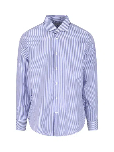 Laboratorio Del Carmine Striped Shirt In Blue