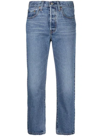 Levi's '501' Cropped Jeans In Blue