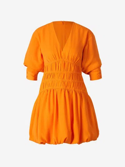 Simkhai Ruched Mini Dress In Taronja