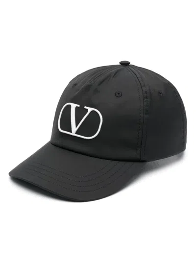 Valentino Garavani Vlogo Signature Baseball Cap In Black