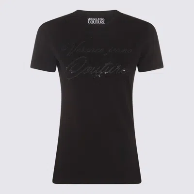 Versace Jeans Couture T-shirt E Polo Nero In Black