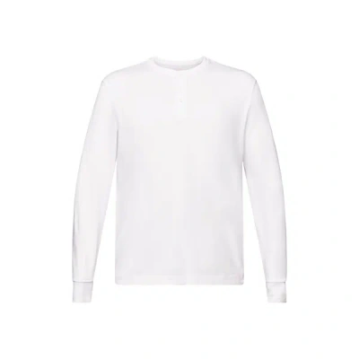 Esprit Long-sleeved Cotton T-shirt In White
