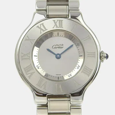 Pre-owned Cartier I220823005 Women's Wristwatch 32 Mm In Silver