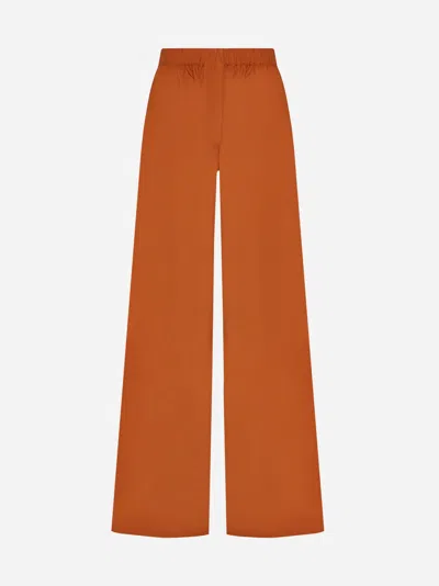 Max Mara Cotton Navigli Trousers In Terra