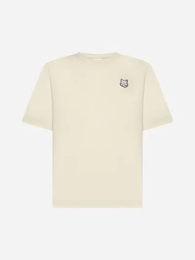 Maison Kitsuné Bold Fox Head-patch T-shirt In Paper