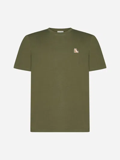 Maison Kitsuné Chillax Fox Cotton T-shirt In Military Green
