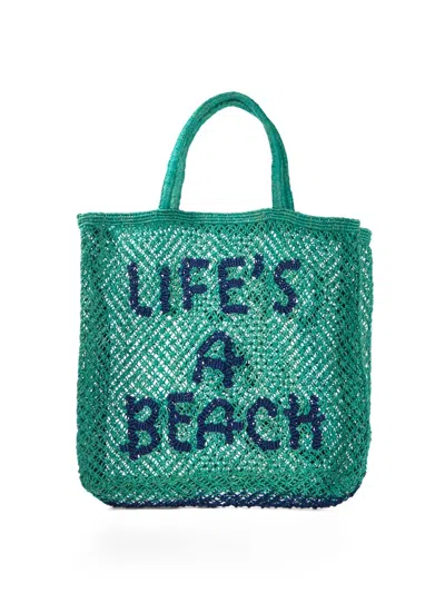 The Jacksons Women's Lifes A Beach Large Beach Bag Blue In Green