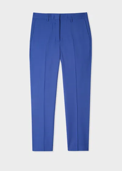 Paul Smith A Suit To Travel In - Women's Slim-fit Indigo Wool Trousers Blue