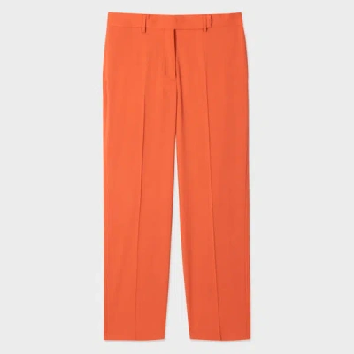 Paul Smith Women's Orange Stretch-wool Boyfriend-fit Trousers