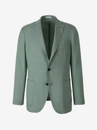 Boglioli Cashmere And Silk Blazer In Sage Green